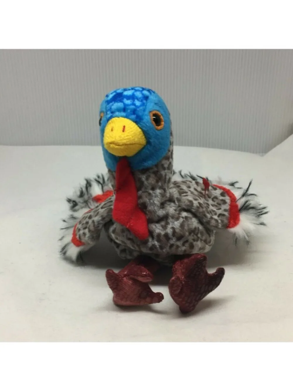Ty Original Beanie Baby Lurkey Turkey Gray Blue Plush Stuffed Animal W Tag 2000